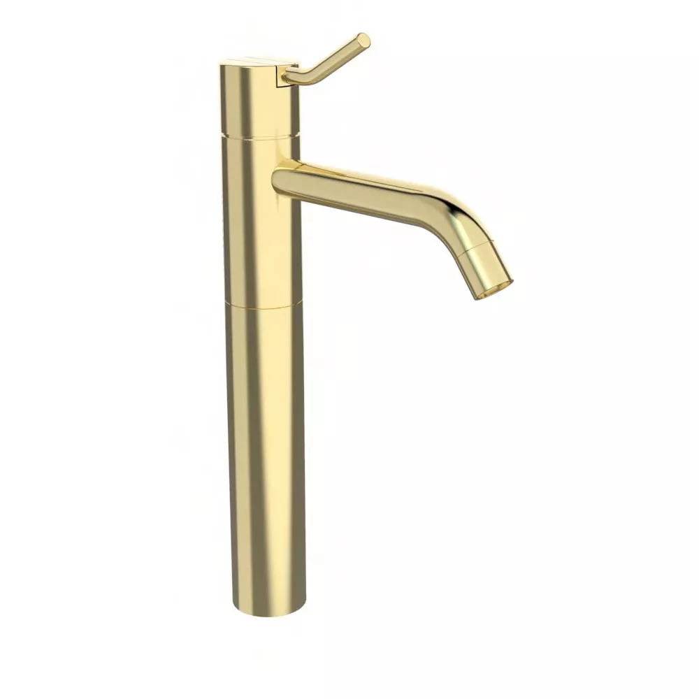 vola HV1M+170/150 Waschtisch-Einhebelmischer, Höhe:290mm, Ausladung:150mm, ohne Ablaufgarnitur, Hebel:60mm, messing poliert-HV1M+170/150-19 vola HV1M+170/150 Waschtisch-Einhebelmischer, Höhe:290mm, Ausladung:150mm, ohne Ablaufgarnitur, Hebel:60mm, messing poliert-HV1M+170/150-19