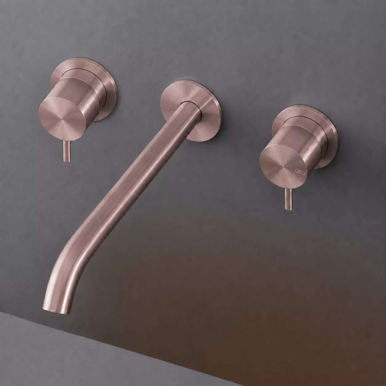 cea MIL 107 Wand-Waschtisch-Zweigriffmischer, Ausladung: 215mm, bronze satiniert - MIL107ZS cea MIL 107 Wand-Waschtisch-Zweigriffmischer, Ausladung: 215mm, bronze satiniert - MIL107ZS