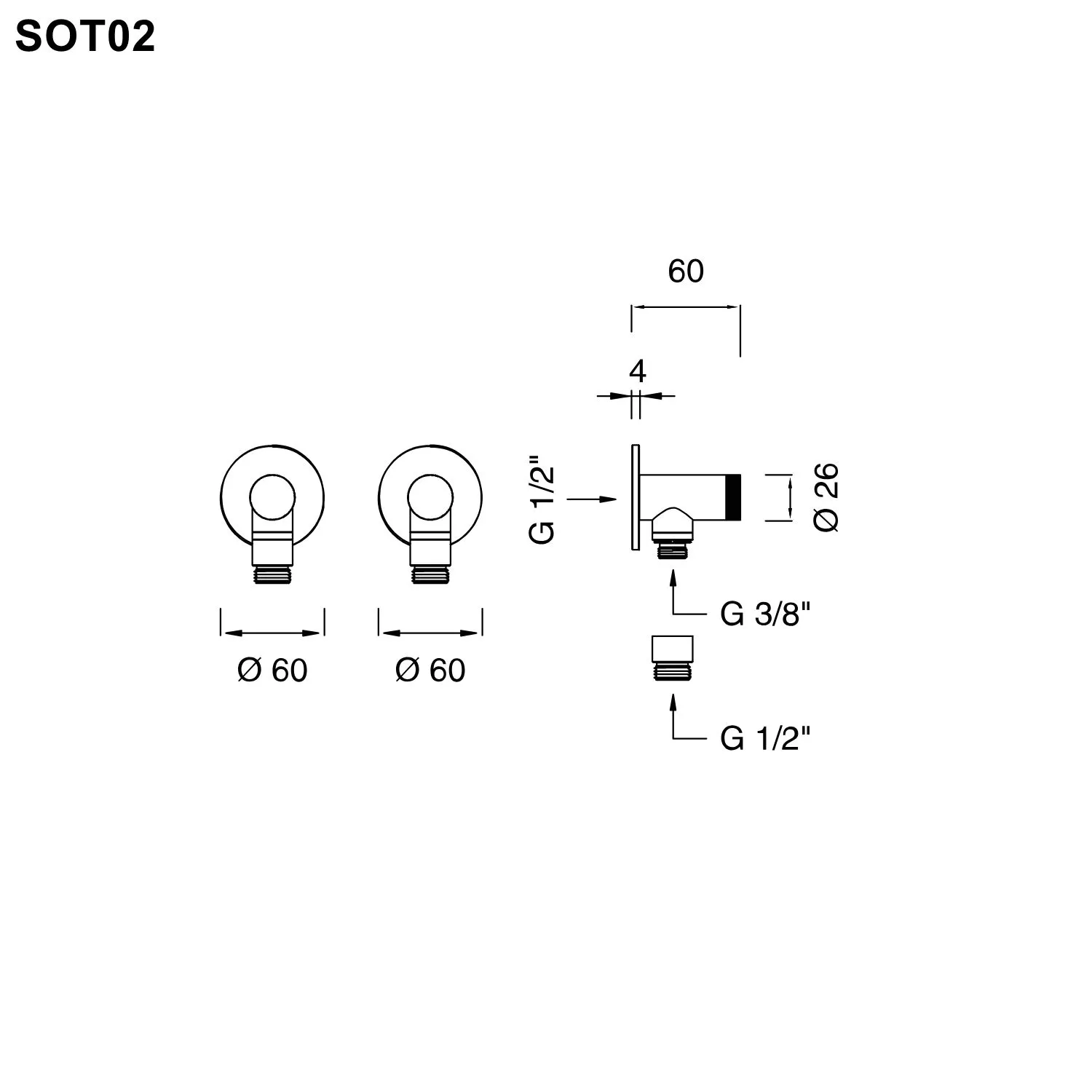 ceadesign SOT02 Absperrventile (1 Paar), edelstahl satiniert - SOT02S ceadesign SOT02 Absperrventile (1 Paar), edelstahl satiniert - SOT02S