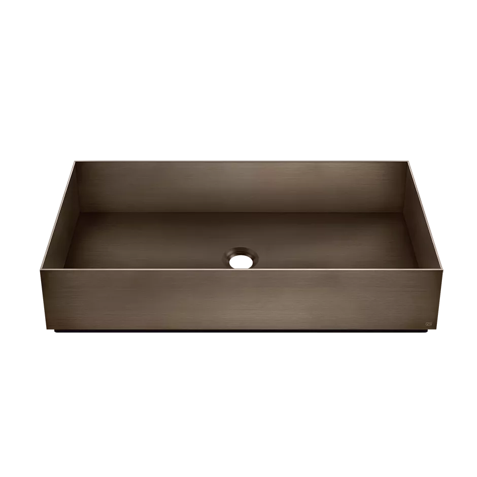 Gessi 316 rechteckiges Aufsatzbecken ohne Überlauf aus Edelstahl, Breite: 60cm, Tiefe: 35cm, Höhe: 12,5cm, passendes Ablaufventil 54599 separat bestellbar, coffee bronze gebürstet PVD - 54606761 Gessi 316 rechteckiges Aufsatzbecken ohne Überlauf aus Edelstahl, Breite: 60cm, Tiefe: 35cm, Höhe: 12,5cm, passendes Ablaufventil 54599 separat bestellbar, coffee bronze gebürstet PVD - 54606761