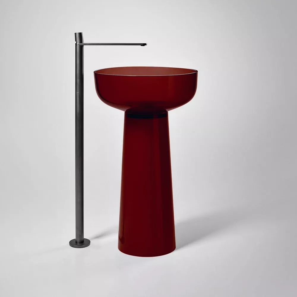 antoniolupi ALBUME Standsäule aus Cristalmood®, D:28cm, H:65,5cm, mostato-ALBUME20_MOSTATO