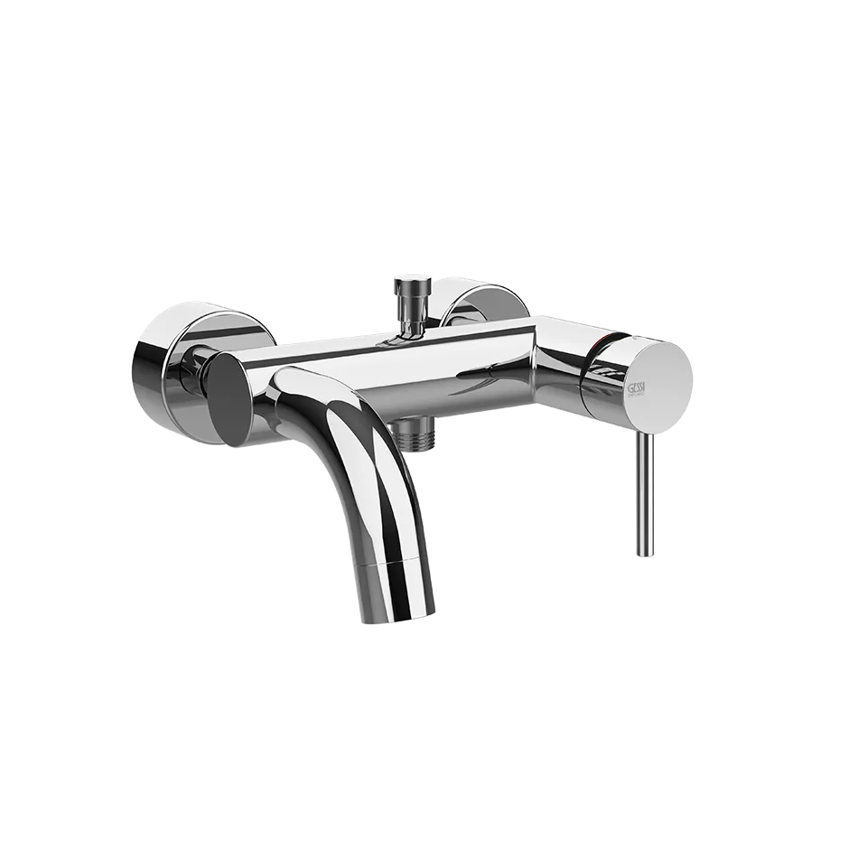 Gessi VIA TORTONA Aufputz-Einhebel-Wannenmischer mit Auslauf zur Wandmontage, Ausladung: 175mm, mit automatischem 2-Wege-Umsteller zum Ziehen, chrom - 18613031 Gessi VIA TORTONA Aufputz-Einhebel-Wannenmischer mit Auslauf zur Wandmontage, Ausladung: 175mm, mit automatischem 2-Wege-Umsteller zum Ziehen, chrom - 18613031