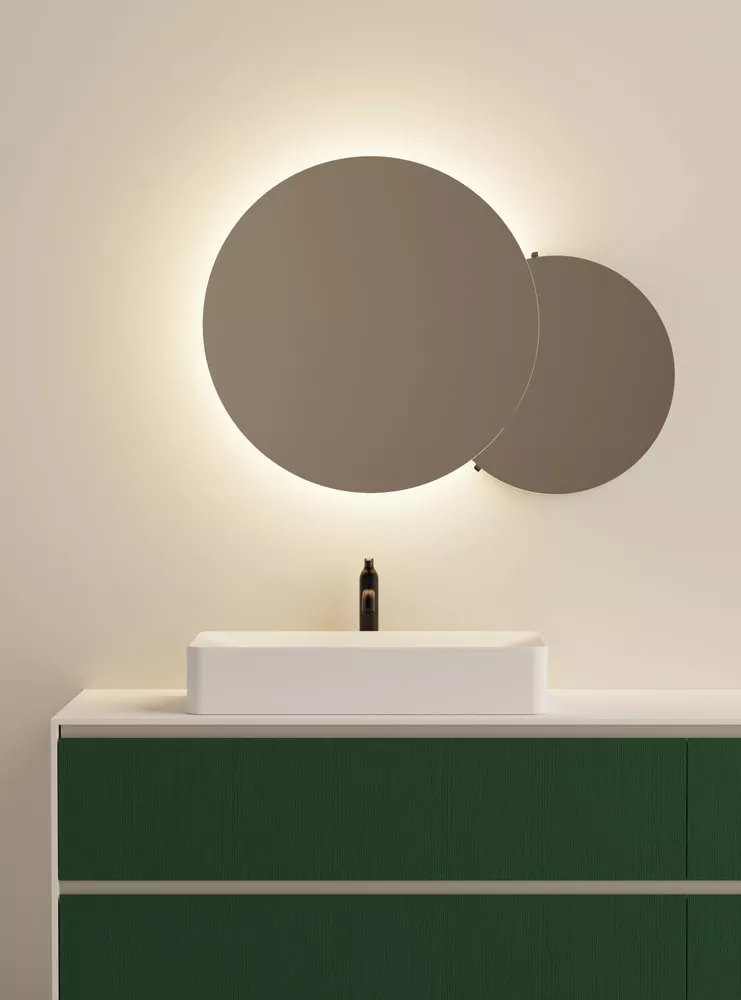 Agape RASO rechteckiges Aufsatzbecken aus Solid Surface, Breite: 70cm, Tiefe: 35cm, Höhe: 13cm, inklusive Ablaufgarnitur, weiß matt - ACER0385ZZ