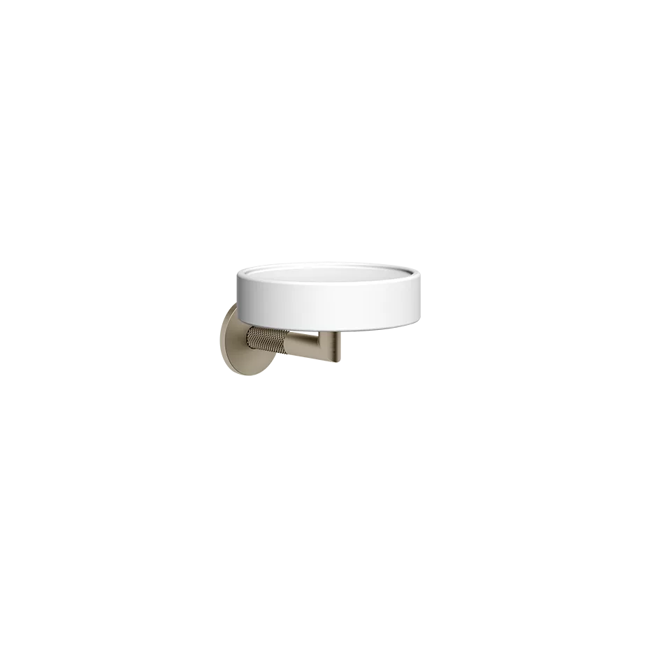 Gessi ANELLO Seifenhalter zur Wandmontage, mit weißer Schale, Finox Optik - 63701149