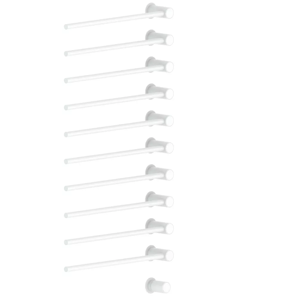 vola T39EL/10 Unterputz-Handtuchwärmer für Elektroanschluss, Breite:555mm, mit 10 Heizstäben, weiß matt-T39EL/10-28
