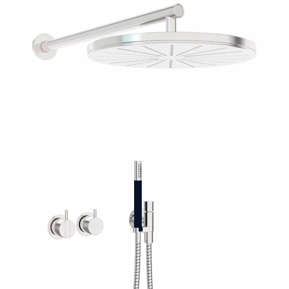 vola 2471-061 Unterputz-Brause-Einhebelmischer mit 2-Wege-Umstellung, Wand-Regenbrause 060, Hebel:25mm, chrom-2471-061-16