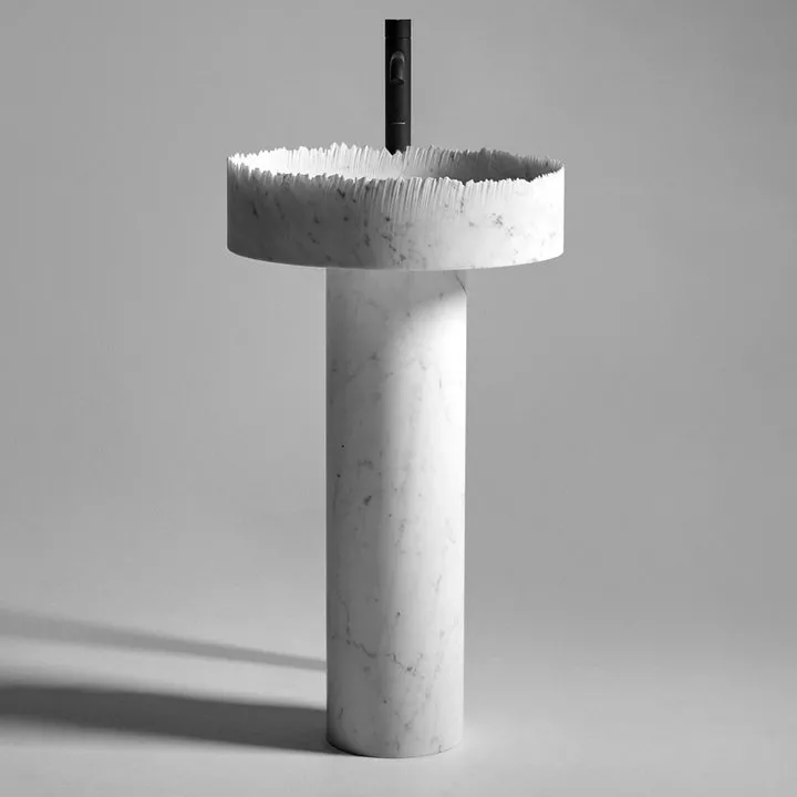 antoniolupi FLOW freistehendes Waschbecken aus Naturstein, 85x47cm, ohne Beleuchtung, bianco carrara-FLOW-BIANCOCARRARA antoniolupi FLOW freistehendes Waschbecken aus Naturstein, 85x47cm, ohne Beleuchtung, bianco carrara-FLOW-BIANCOCARRARA