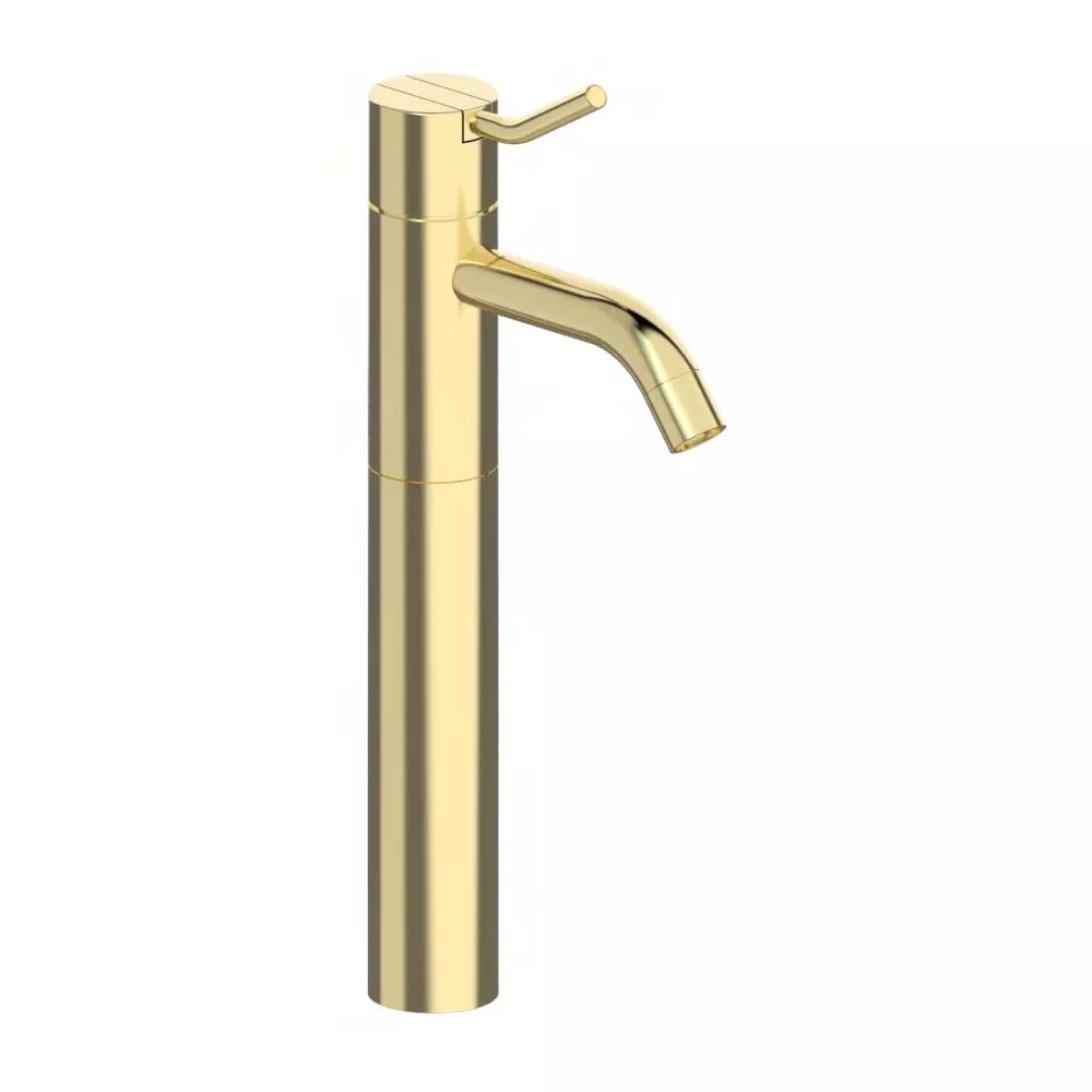 vola HV1M+170 Waschtisch-Einhebelmischer, Höhe:290mm, Ausladung:114mm, ohne Ablaufgarnitur, Hebel:60mm, messing poliert-HV1M+170-19 vola HV1M+170 Waschtisch-Einhebelmischer, Höhe:290mm, Ausladung:114mm, ohne Ablaufgarnitur, Hebel:60mm, messing poliert-HV1M+170-19