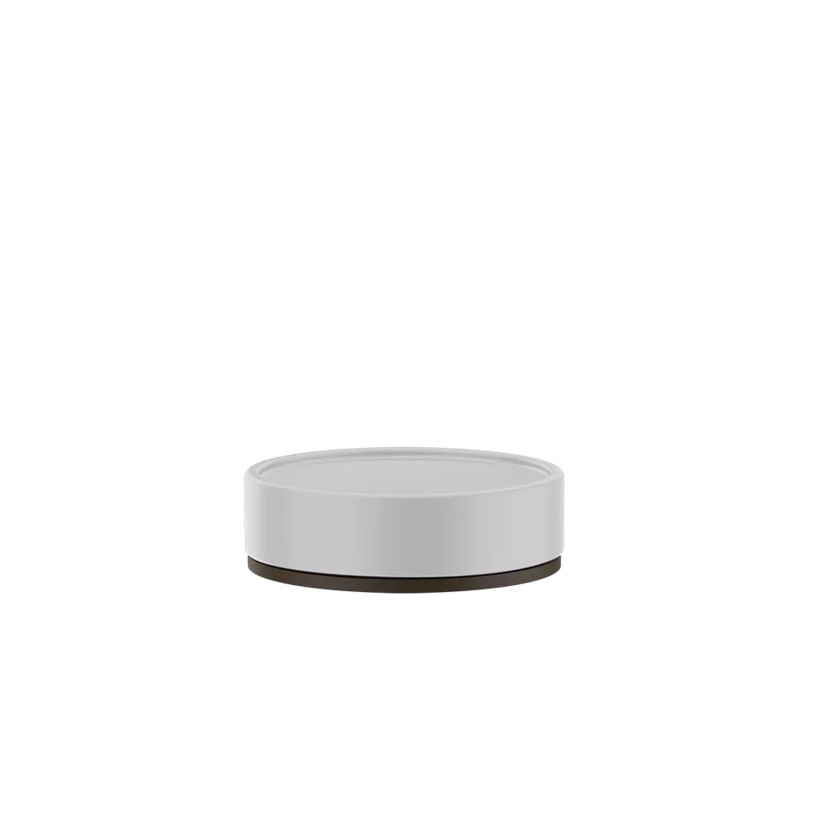 Gessi ANELLO Seifenhalter mit weißer Schale, Standversion, dunkles bronze - 58525845