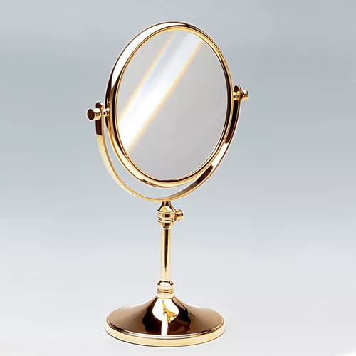 Windisch 99132 Stand-Kosmetikspiegel höhenverstellbar, gold-99132O3X