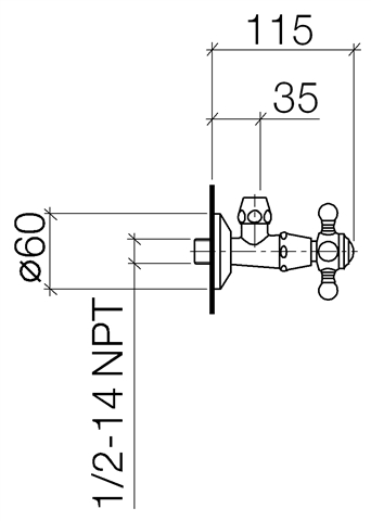 Dornbracht MADISON Eckventil, messing gebürstet-22900361-28