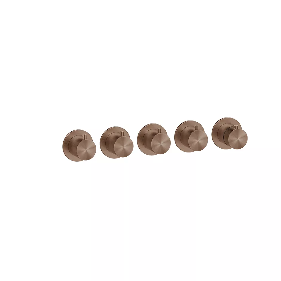 Gessi 316 Außenteil für 4-Wege-Thermostat, horizontale/vertikale Wandmontage, kupfer gebürstet PVD - 54338708
