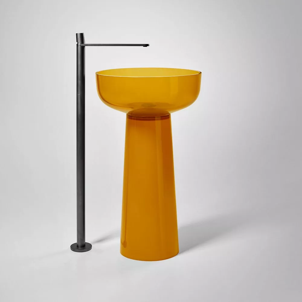 antoniolupi ALBUME Standsäule aus Cristalmood®, D:28cm, H:65,5cm, ambra-ALBUME20_AMBRA