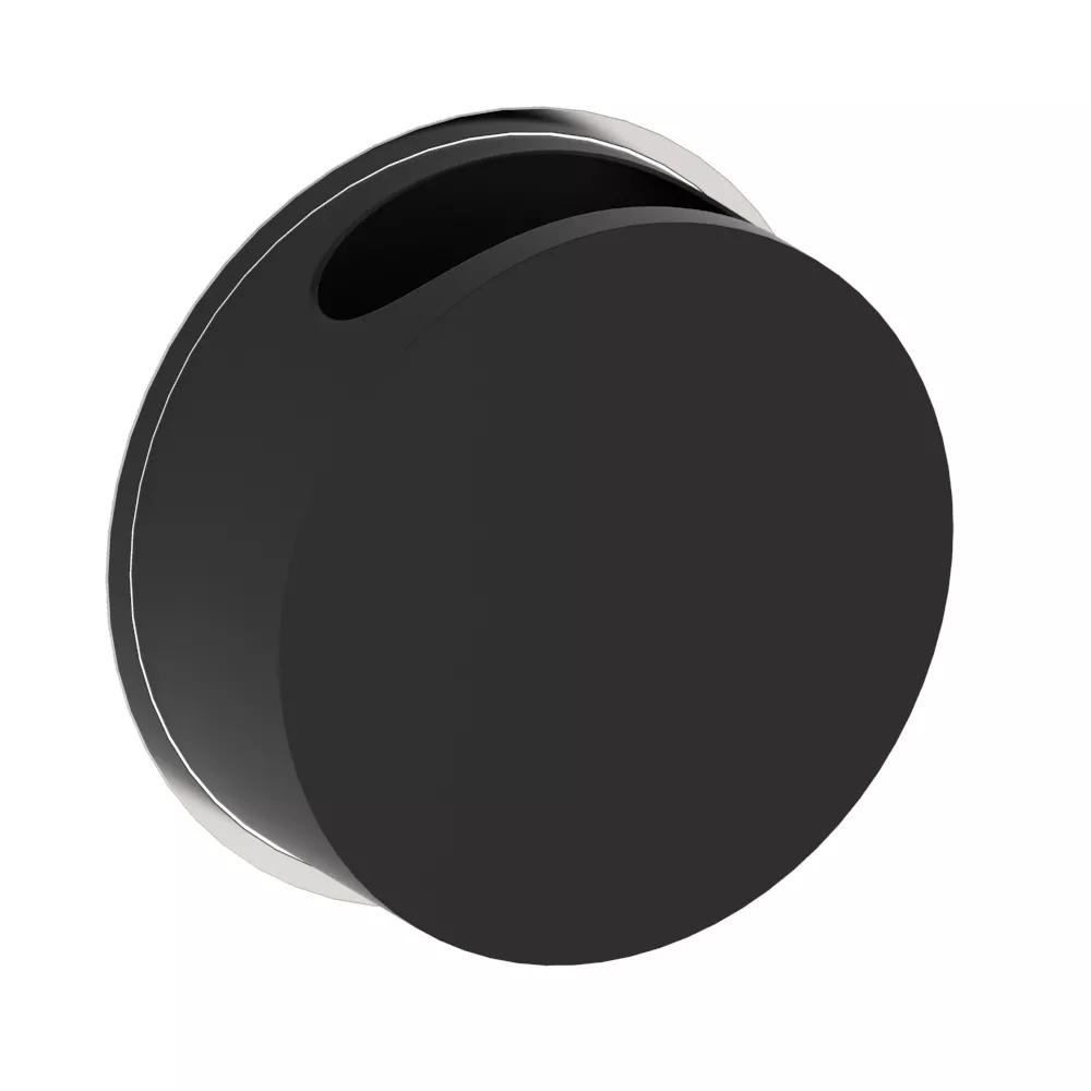 vola RS4/B Aufputz-Abfallbehälter 22 Liter ohne Deckel, Durchmesser:480mm, offener Festbehälter, schwarz/chrom-RS4/B-16