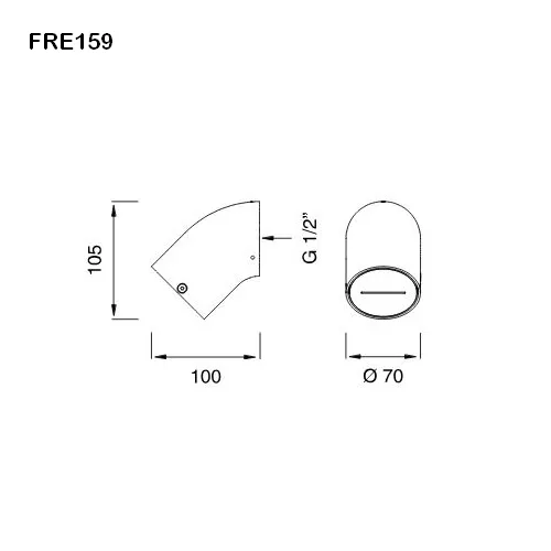 cea FRE159S beweglicher Schwallauslauf, edelstahl satiniert/weiß matt-FRE159S