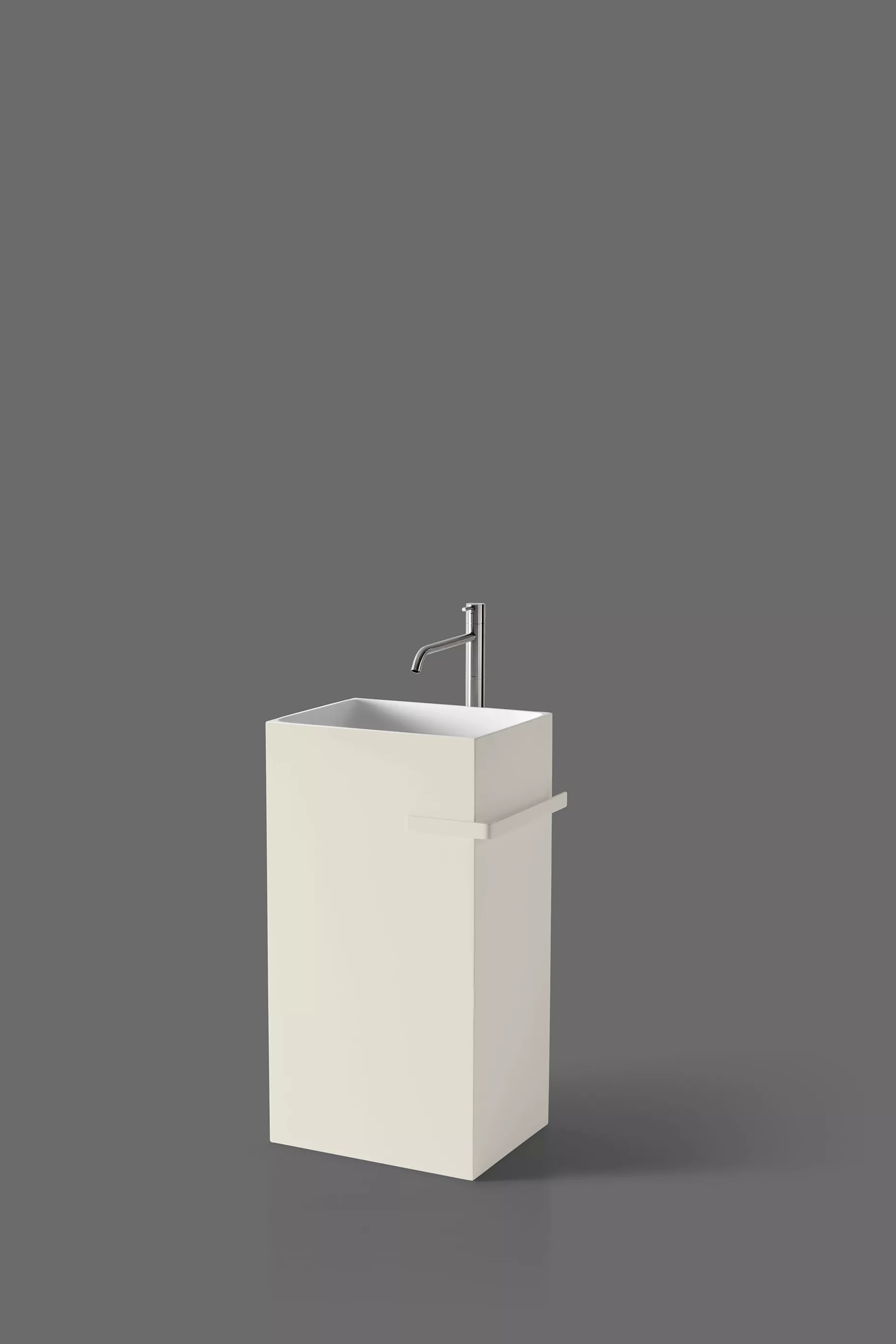 antoniolupi FUSTO freistehendes Waschbecken aus Flumood®, Breite: 45cm, Tiefe: 35cm, Höhe: 85cm, innen weiß matt, außen lackiert nach antoniolupi Farbkarte - FUSTO-5-DIV