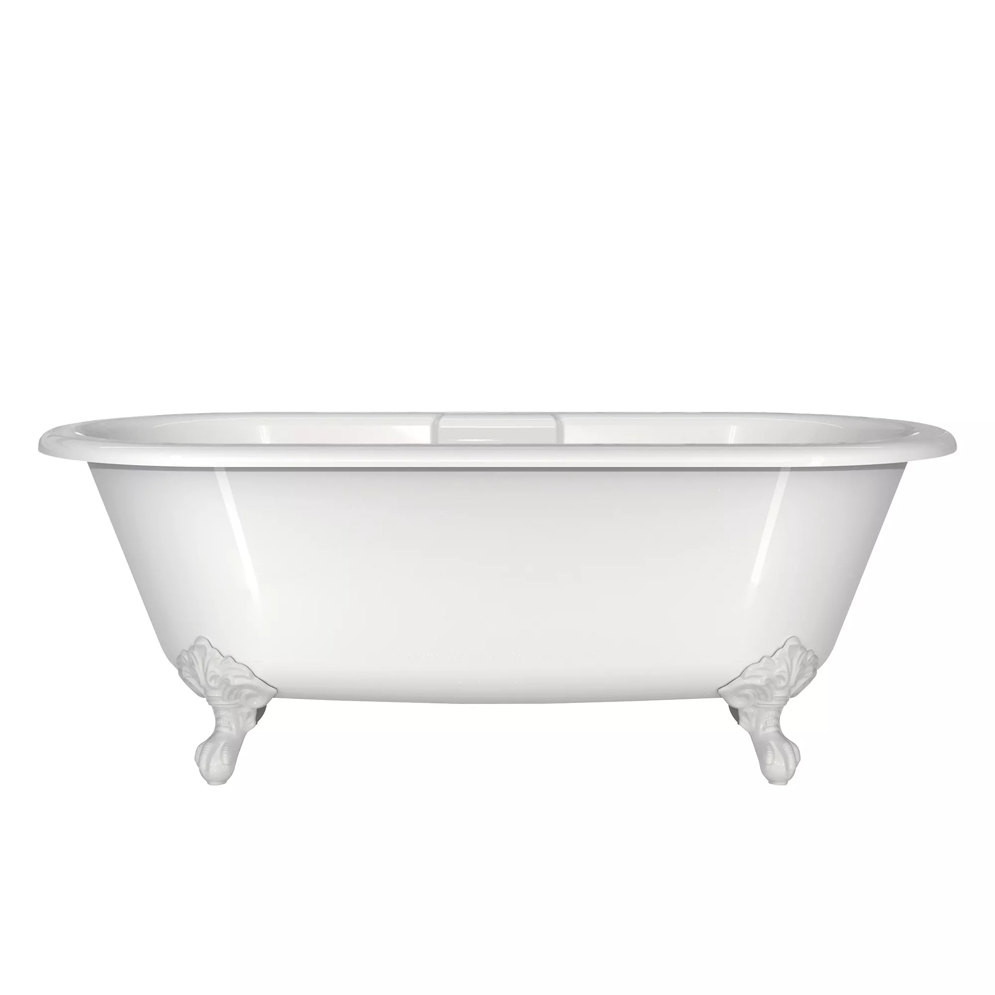 victoria + albert CHESHIRE freistehende Badewanne mit Überlauf und Klauenfüßen, Badewanne weiß glänzend-CHE-N-SW-OF+FT-CHE-SW