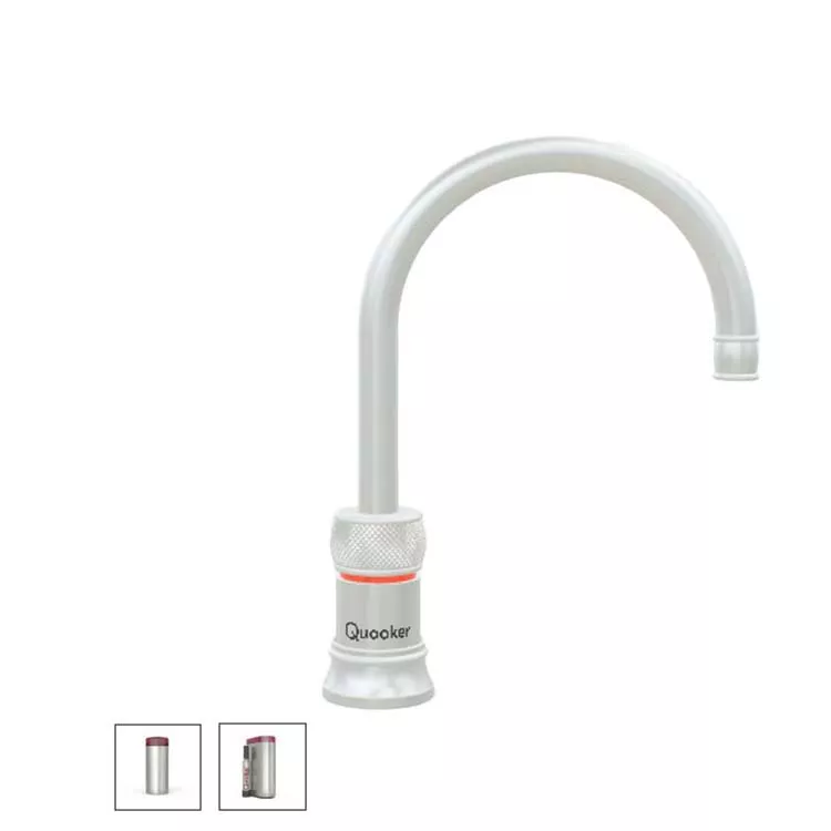 Quooker Classic Nordic Round Kalt- und Kochendwasserspender für Kaltwasseranschluss-22CNRNICCUBE