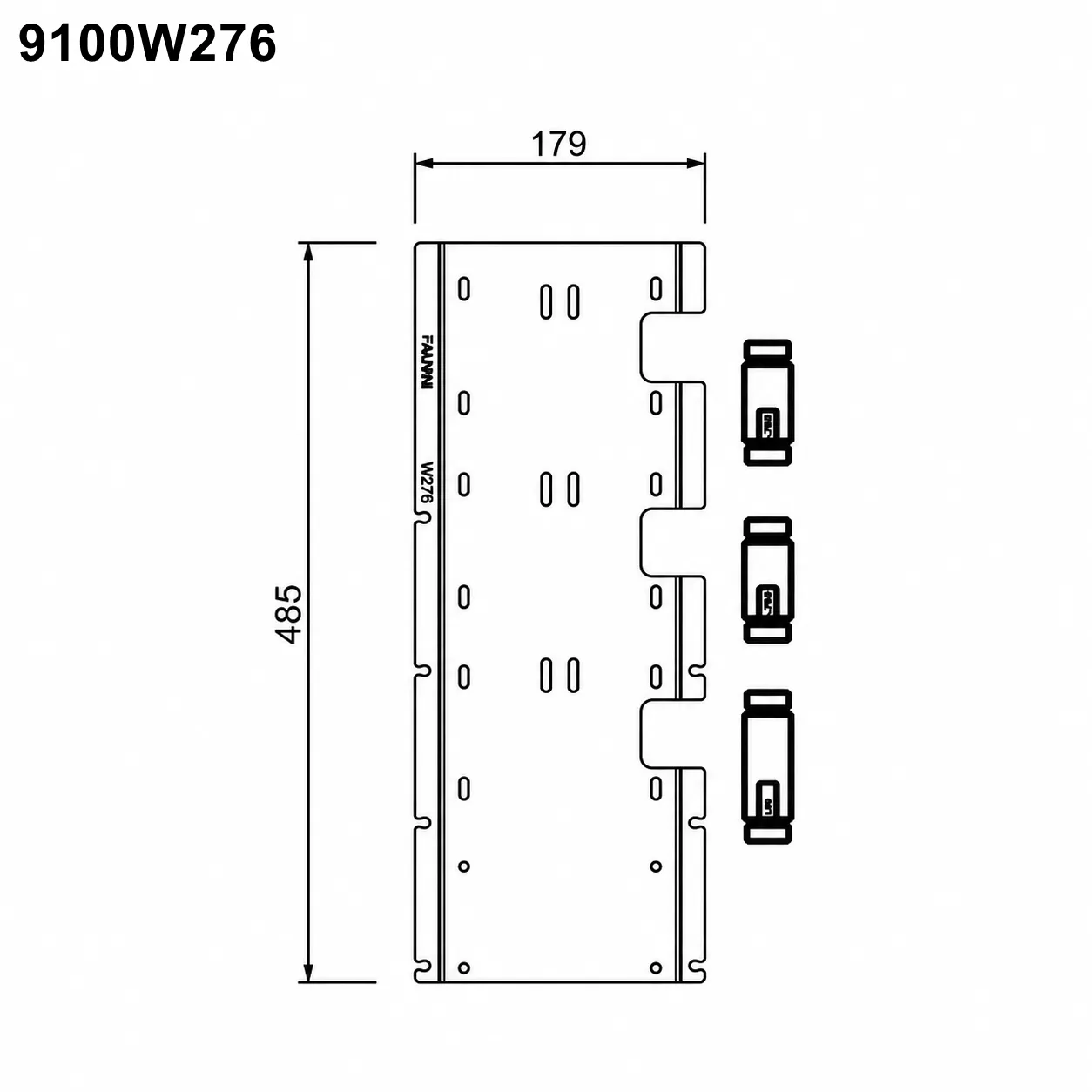 Fantini Easy Fix Montagesystem mit Platte und Anschlüssen für H500A und D491A, 3 Ausgänge - 9100W276 Fantini Easy Fix Montagesystem mit Platte und Anschlüssen für H500A und D491A, 3 Ausgänge - 9100W276