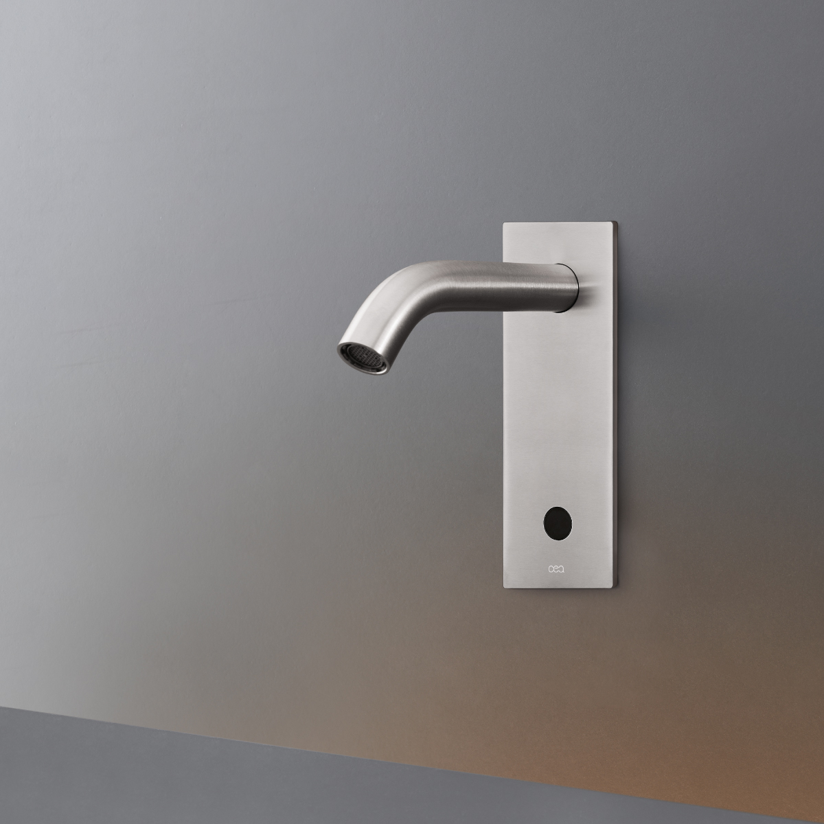 cea MIL 140R berührungsloser Wand-Waschtisch-Auslauf, Ausladung:155mm, edelstahl satiniert-MIL140RS