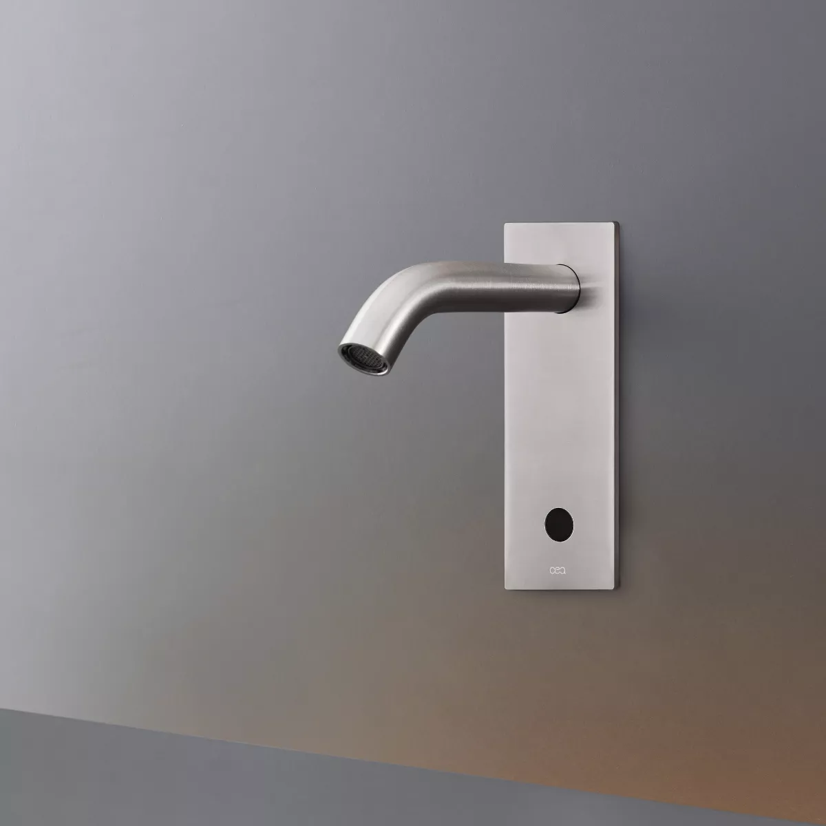 cea MIL 140R berührungsloser Wand-Waschtisch-Auslauf, Ausladung:155mm, edelstahl satiniert-MIL140RS