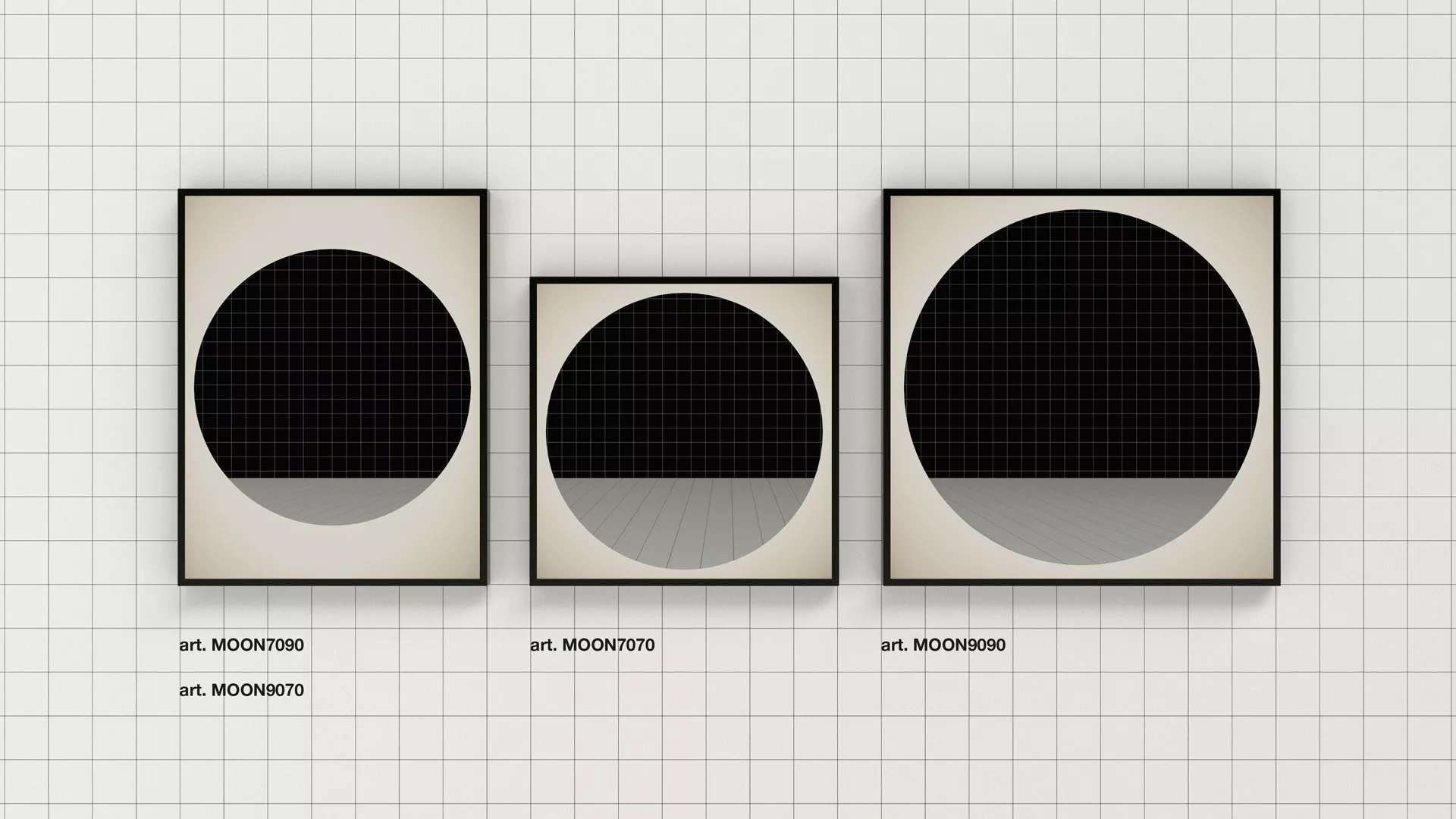 antoniolupi MOON 2-Schicht-Spiegel mit Hintergrundbeleuchtung, Breite: 70cm, Höhe: 70cm, Lichtfarbe: 3000K, warmweiß, Aluminiumrahmen schwarz matt-MOON7070W-3000