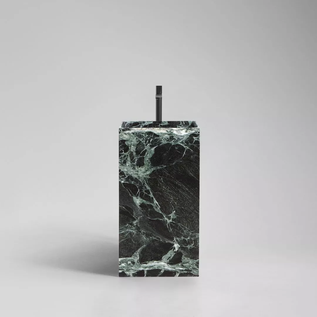 antoniolupi FUSTO freistehendes Waschbecken aus Naturstein, 45x35x85cm, verde alpi-FUSTO185-VERDEALPI