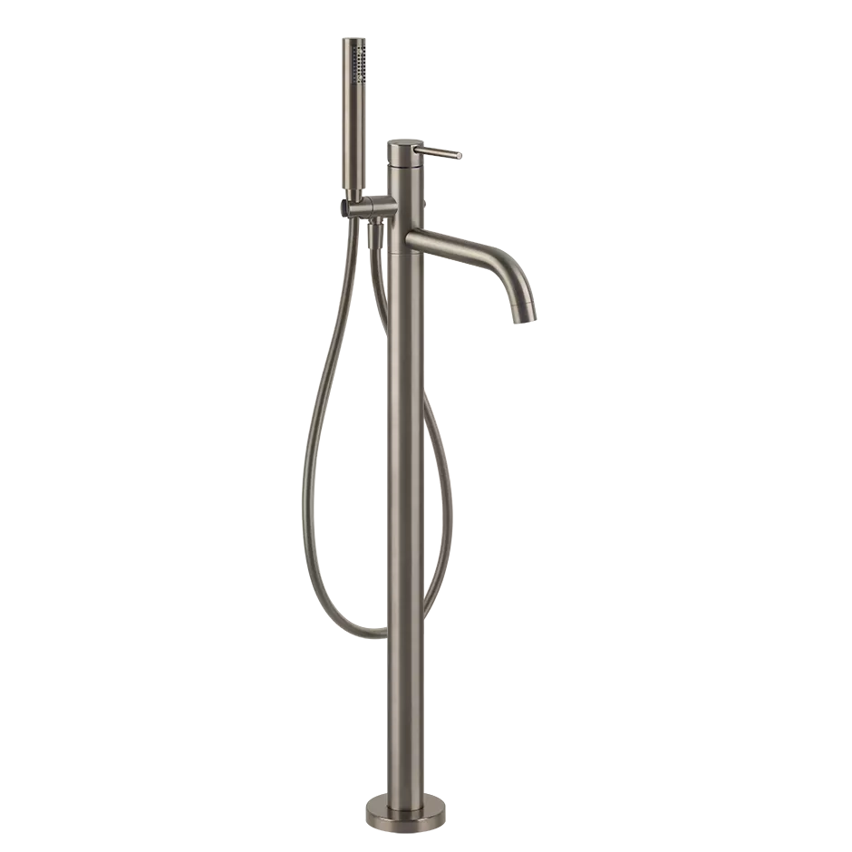 Gessi VIA TORTONA Außenteil für freistehenden Wannenmischer mit Auslauf, Ausladung: 240mm, mit automatischem 2-Wege-Umsteller zum Ziehen, Schlauch 1,50m, Brausehalter und Antikalk-Handbrause, Finox Optik - 24943149 Gessi VIA TORTONA Außenteil für freistehenden Wannenmischer mit Auslauf, Ausladung: 240mm, mit automatischem 2-Wege-Umsteller zum Ziehen, Schlauch 1,50m, Brausehalter und Antikalk-Handbrause, Finox Optik - 24943149