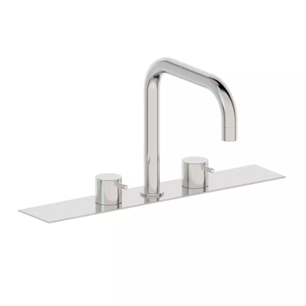 vola BK6 Wannen-Zweigriffmischer für Fliesenbank, Ausladung:200mm, Hebel:25mm, chrom-BK6-16