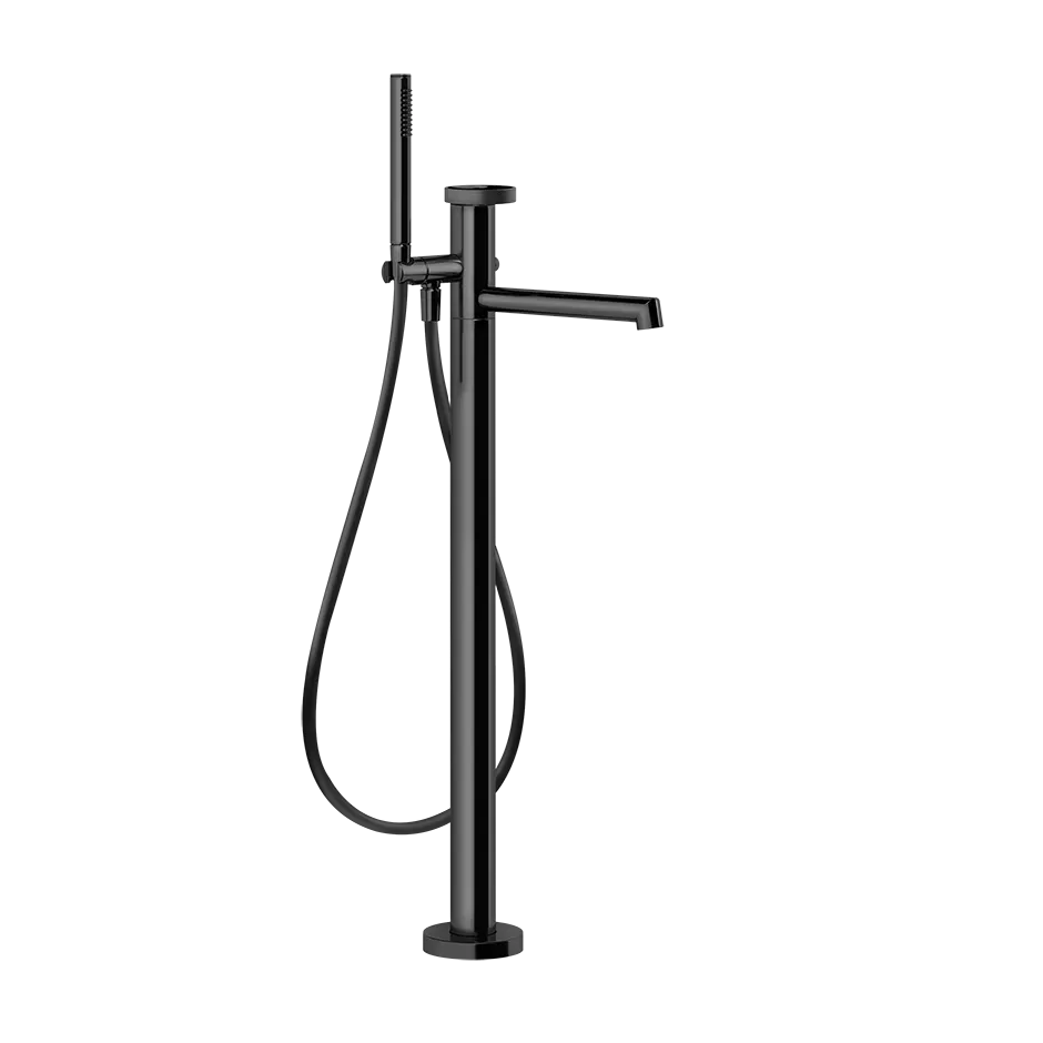 Gessi ANELLO Außenteil für freistehenden Wannenmischer mit Auslauf, Ausladung: 260mm, mit automatischem 2-Wege-Umsteller zum Ziehen, Schlauch 1,50m, Brausehalter und Antikalk-Handbrause, metall schwarz PVD - 63328706 Gessi ANELLO Außenteil für freistehenden Wannenmischer mit Auslauf, Ausladung: 260mm, mit automatischem 2-Wege-Umsteller zum Ziehen, Schlauch 1,50m, Brausehalter und Antikalk-Handbrause, metall schwarz PVD - 63328706