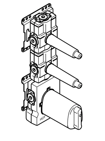 Dornbracht xTOOL UP-Thermostatmodul mit 2 Ventilen 3/4¨-3552197090