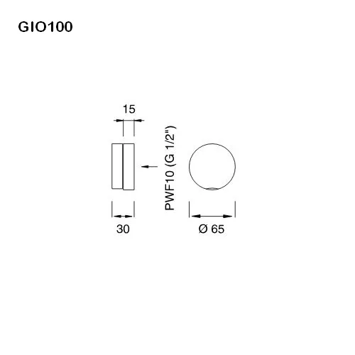 cea GIOTTO PLUS Wand-Eingriffmischer, edelstahl satiniert-GIO100S