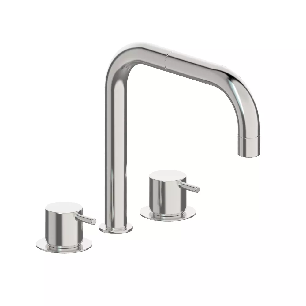 vola SC6 Wannen-Zweigriffmischer ohne Verrohrung, Ausladung:200mm, Hebel:25mm, chrom-SC6-16