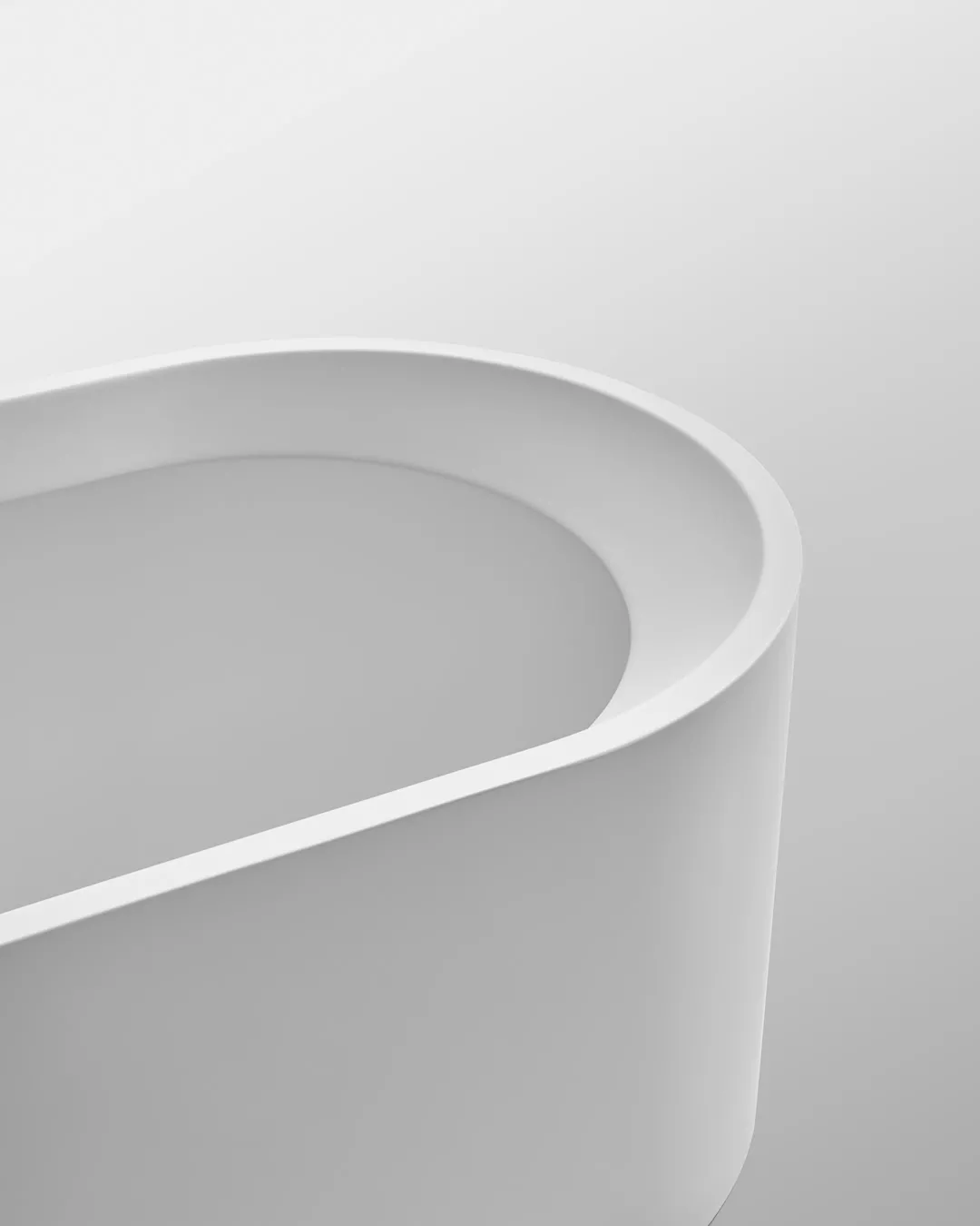 antoniolupi OASI freistehende Badewanne aus Cristalplant®, Breite: 180cm, Tiefe: 85cm, Höhe: 55cm, weiß matt-OASI40