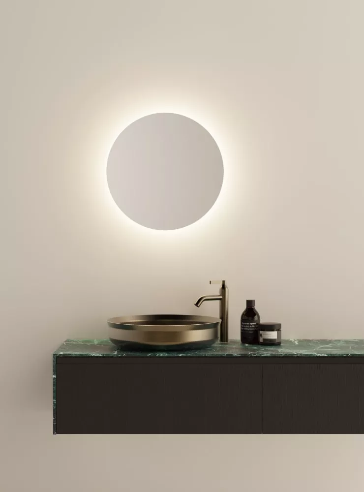 Agape UNDICI INBOX rundes Aufsatzbecken aus Messing, Durchmesser: 47cm, Höhe: 11,8cm, inklusive Ablaufgarnitur, brüniert gebürstet - ACER0380LBR Agape UNDICI INBOX rundes Aufsatzbecken aus Messing, Durchmesser: 47cm, Höhe: 11,8cm, inklusive Ablaufgarnitur, brüniert gebürstet - ACER0380LBR