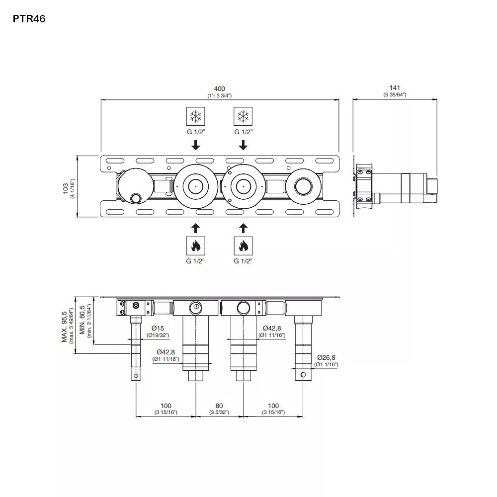 cea Unterputz-Einbauteil-PTR46 cea Unterputz-Einbauteil-PTR46