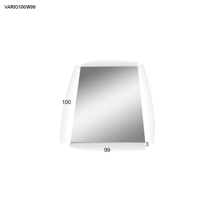 antoniolupi VARIO rechteckiger LED-Spiegel, H:100cm, B:99cm, Lichtfarbe:3000K, warmweiß-VARIO100W99_3000