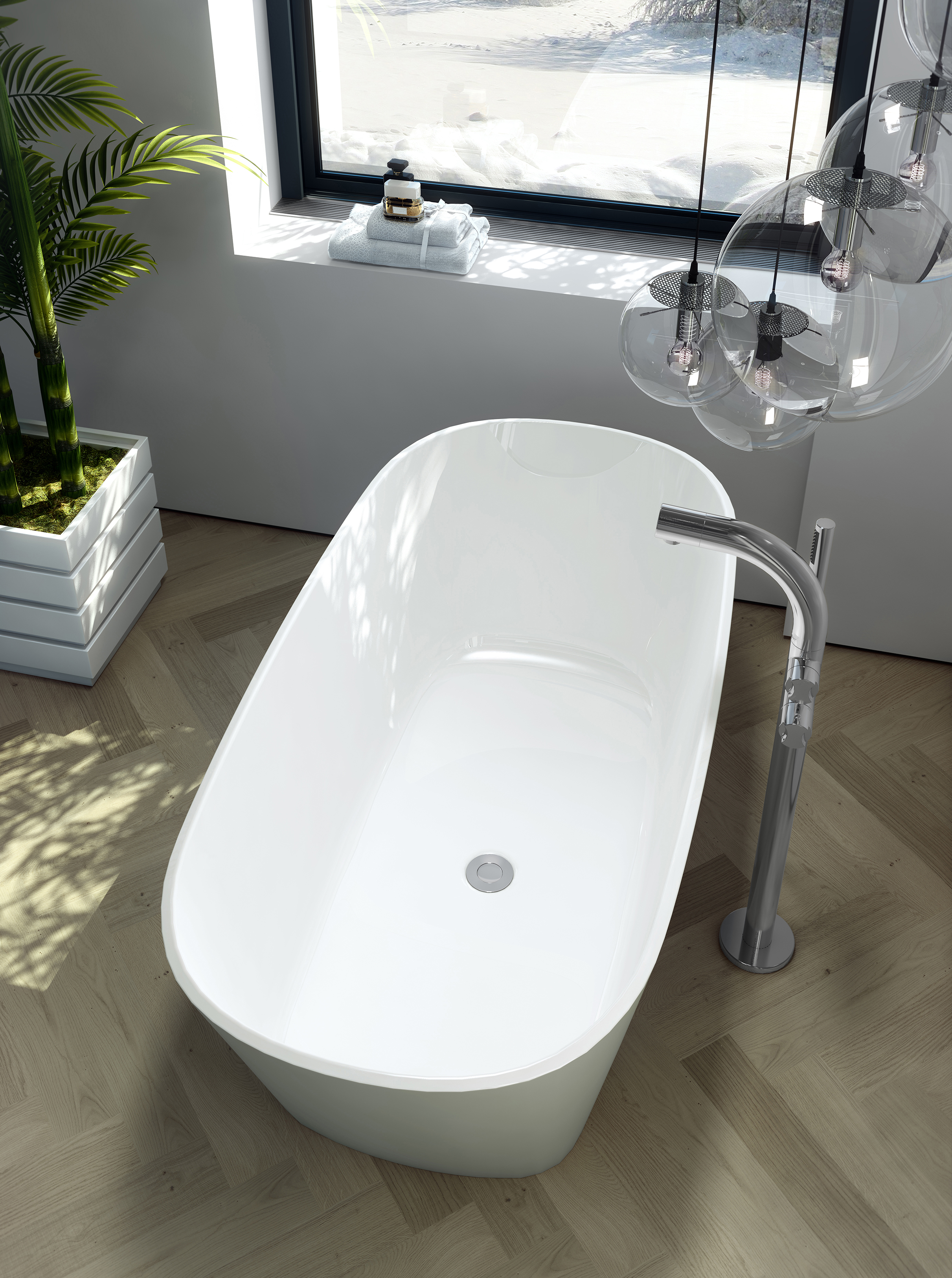 victoria + albert VETRALLA freistehende Badewanne, 149x74x56cm-VET-N-SW-NO