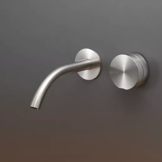 cea GIOTTO PLUS Wand-Waschtisch-Eingriffmischer, Ausladung:170mm, edelstahl satiniert-GIO71S