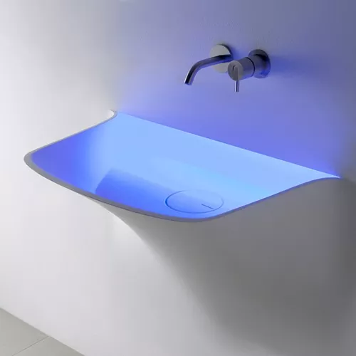 antoniolupi SOFFIO Wandeinbaubecken, 86x50,6x77,5cm, mit LED weiß matt-SOFFIOL