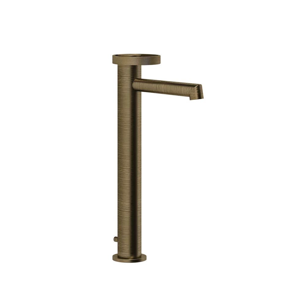 Gessi ANELLO Waschtisch-Einhebelmischer mit Auslauf zur Tischmontage, Ausladung: 128mm, hohe Version, mit Ablaufgarnitur, 3/8 Anschluss, messing antik - 63303713 Gessi ANELLO Waschtisch-Einhebelmischer mit Auslauf zur Tischmontage, Ausladung: 128mm, hohe Version, mit Ablaufgarnitur, 3/8 Anschluss, messing antik - 63303713