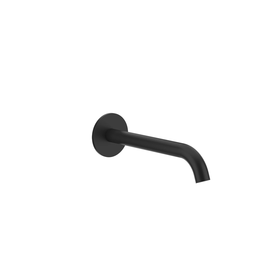 Gessi 316 Waschtisch-Auslauf für separaten Einhebelmischer oder Sensor zur Wandmontage, Ausladung: 70-300mm (Sondermaß angeben), 1/2 Anschluss, innenliegender Perlator M16,5x1, schwarz matt - 54210299