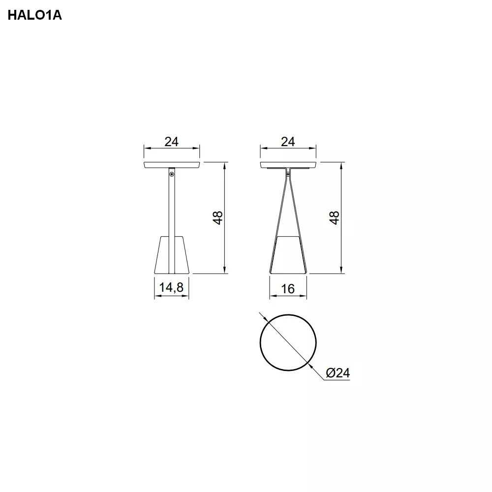 antoniolupi HALO Tisch mit Basis aus Naturstein, 48x24cm-HALO1A-5