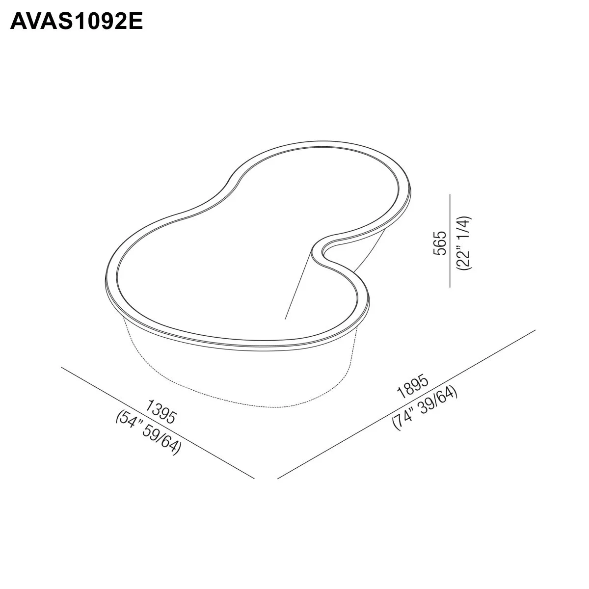 Agape DR Einbauwanne aus Zement, Breite: 189,5cm, Tiefe: 139,5cm, Höhe: 56,5cm, externe Befüllung, inklusive Ablaufgarnitur mit Siphon, Wannenfarbe kaffee - AVAS1092E570 Agape DR Einbauwanne aus Zement, Breite: 189,5cm, Tiefe: 139,5cm, Höhe: 56,5cm, externe Befüllung, inklusive Ablaufgarnitur mit Siphon, Wannenfarbe kaffee - AVAS1092E570