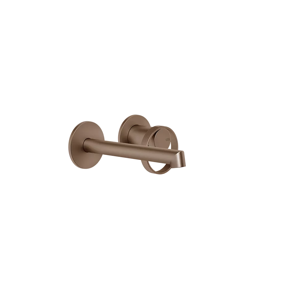 Gessi ANELLO Außenteil für Waschtisch-Einhebelmischer mit Auslauf zur Wandmontage, Ausladung: 130-160mm, mit einzelnen Rosetten 65mm, ohne Ablaufgarnitur, kupfer gebürstet PVD - 63381708 Gessi ANELLO Außenteil für Waschtisch-Einhebelmischer mit Auslauf zur Wandmontage, Ausladung: 130-160mm, mit einzelnen Rosetten 65mm, ohne Ablaufgarnitur, kupfer gebürstet PVD - 63381708