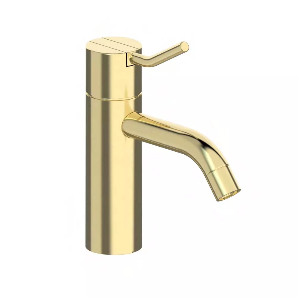 vola HV1M+30 Waschtisch-Einhebelmischer, Höhe:150mm, Ausladung:114mm, ohne Ablaufgarnitur, Hebel:60mm, messing poliert-HV1M+30-19