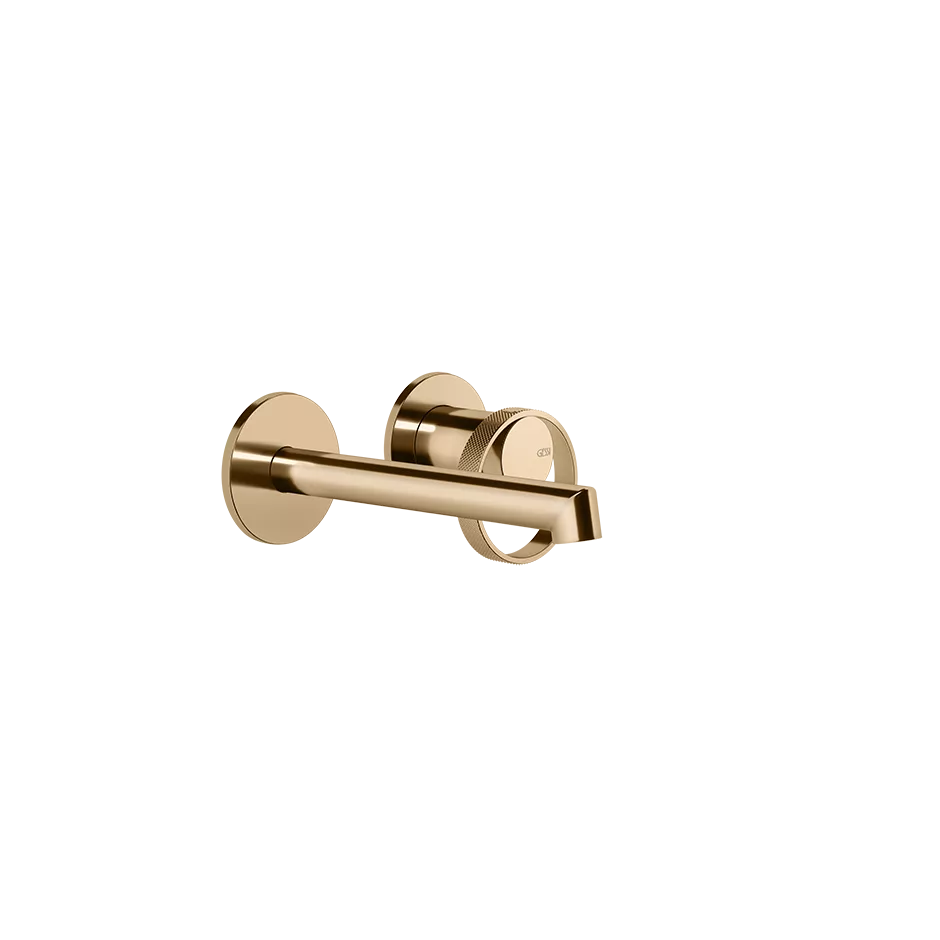 Gessi ANELLO Außenteil für Waschtisch-Einhebelmischer mit Auslauf zur Wandmontage, Ausladung: 130-160mm, mit einzelnen Rosetten 65mm, ohne Ablaufgarnitur, warmes bronze PVD - 63381735 Gessi ANELLO Außenteil für Waschtisch-Einhebelmischer mit Auslauf zur Wandmontage, Ausladung: 130-160mm, mit einzelnen Rosetten 65mm, ohne Ablaufgarnitur, warmes bronze PVD - 63381735