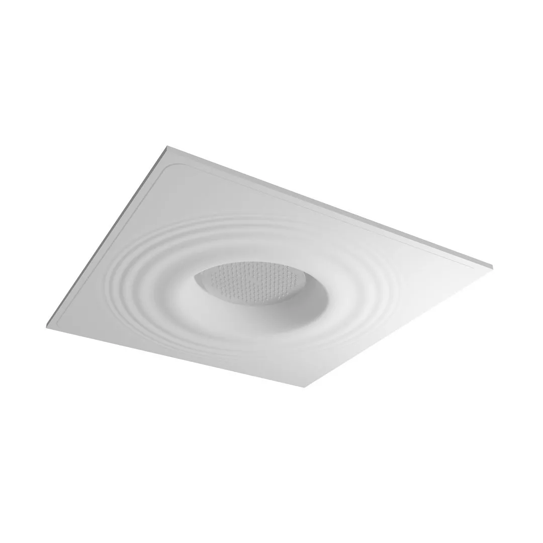 antoniolupi RAINDROP Decken-Einbaukopfbrause, D:25cm, weiß matt/edelstahl satiniert-RAINDROP