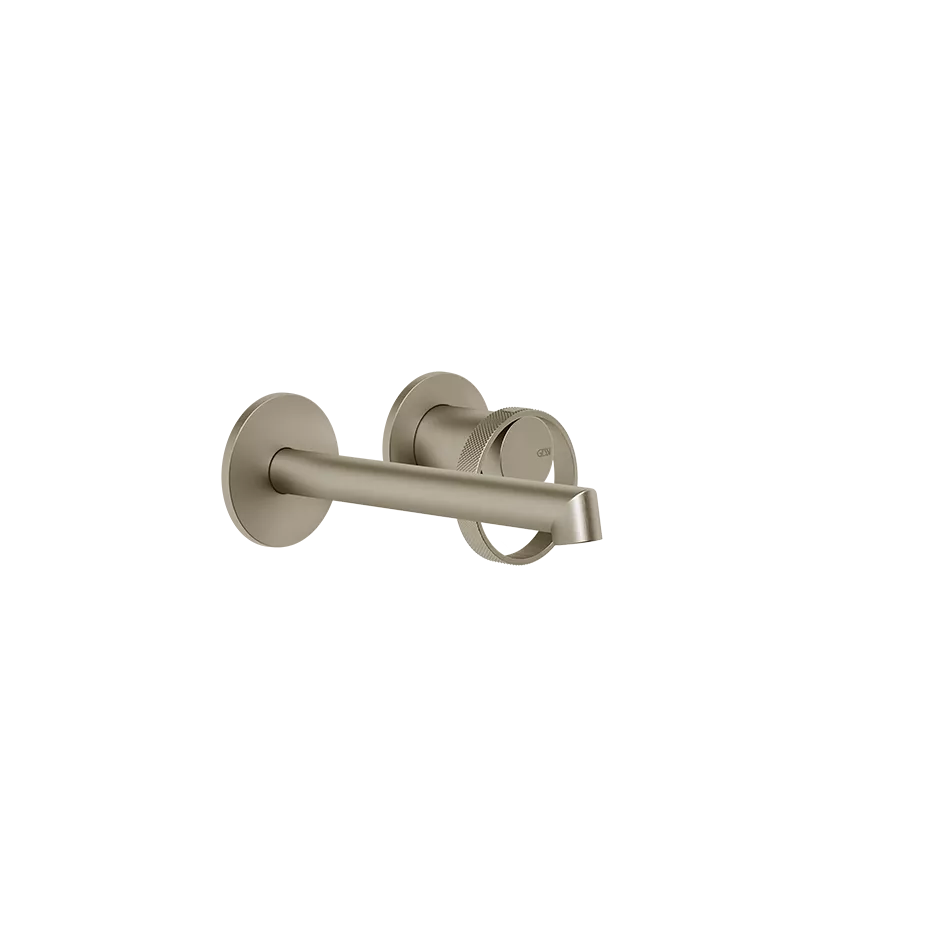 Gessi ANELLO Außenteil für Waschtisch-Einhebelmischer mit Auslauf zur Wandmontage, Ausladung: 130-160mm, mit einzelnen Rosetten 65mm, ohne Ablaufgarnitur, Finox Optik - 63381149 Gessi ANELLO Außenteil für Waschtisch-Einhebelmischer mit Auslauf zur Wandmontage, Ausladung: 130-160mm, mit einzelnen Rosetten 65mm, ohne Ablaufgarnitur, Finox Optik - 63381149