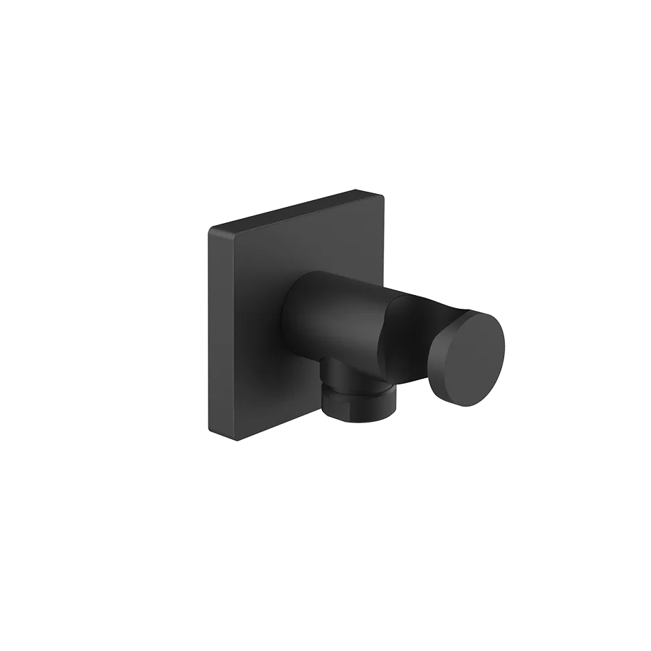 Gessi EMPORIO Wandanschlussbogen mit Brausehalter, 1/2 Anschluss, schwarz matt - 47361299
